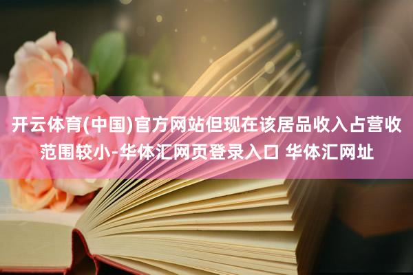 开云体育(中国)官方网站但现在该居品收入占营收范围较小-华体汇网页登录入口 华体汇网址