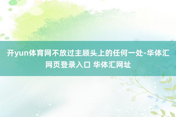 开yun体育网不放过主顾头上的任何一处-华体汇网页登录入口 华体汇网址